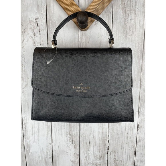 kate spade Handbags - Kate Spade Black Messenger Handbag w Crossbody Strap New w Defect